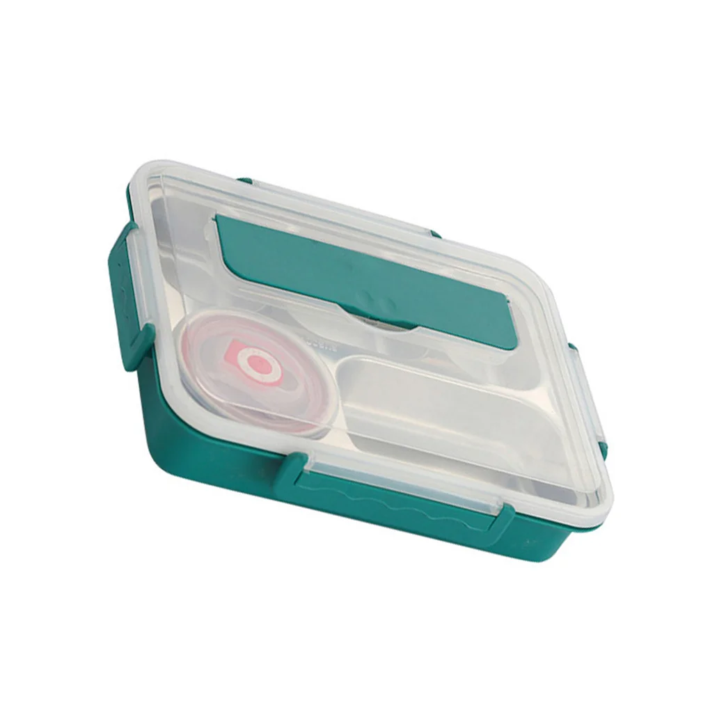 

Ланч-бокс из нержавеющей стали, герметичный футляр для еды, теплоизоляционный контейнер для хранения еды, зеленый, M