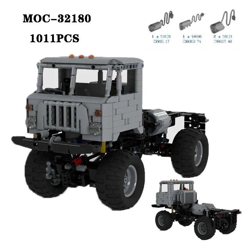 Classique MOC-32180 Bâtiment nuits 4x4 Tout-Terrain Camion Électrique Télécommande Assemblage Accessoire Modèle Adulte et Enfants Jouet Cadeau