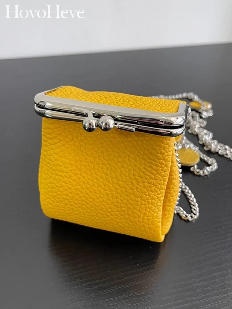 

Office Ladies New Mini Lipstick Chain Bag Fashion Genuine Leather Solid Color Single Shoulder Box Bag Casual Designer Crossbody