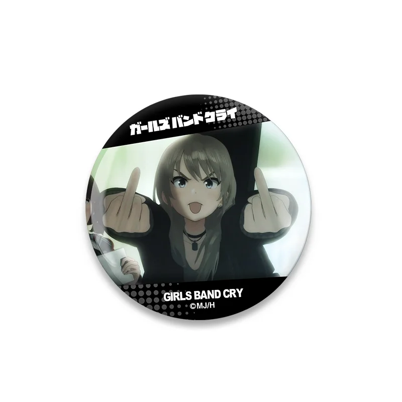 Anime Girls Band Cry NINA ISERI MOMOKA KAWARAGI Cosplay Pins Metal Badge Itabag Button Brooch ita-bag Decor Gift