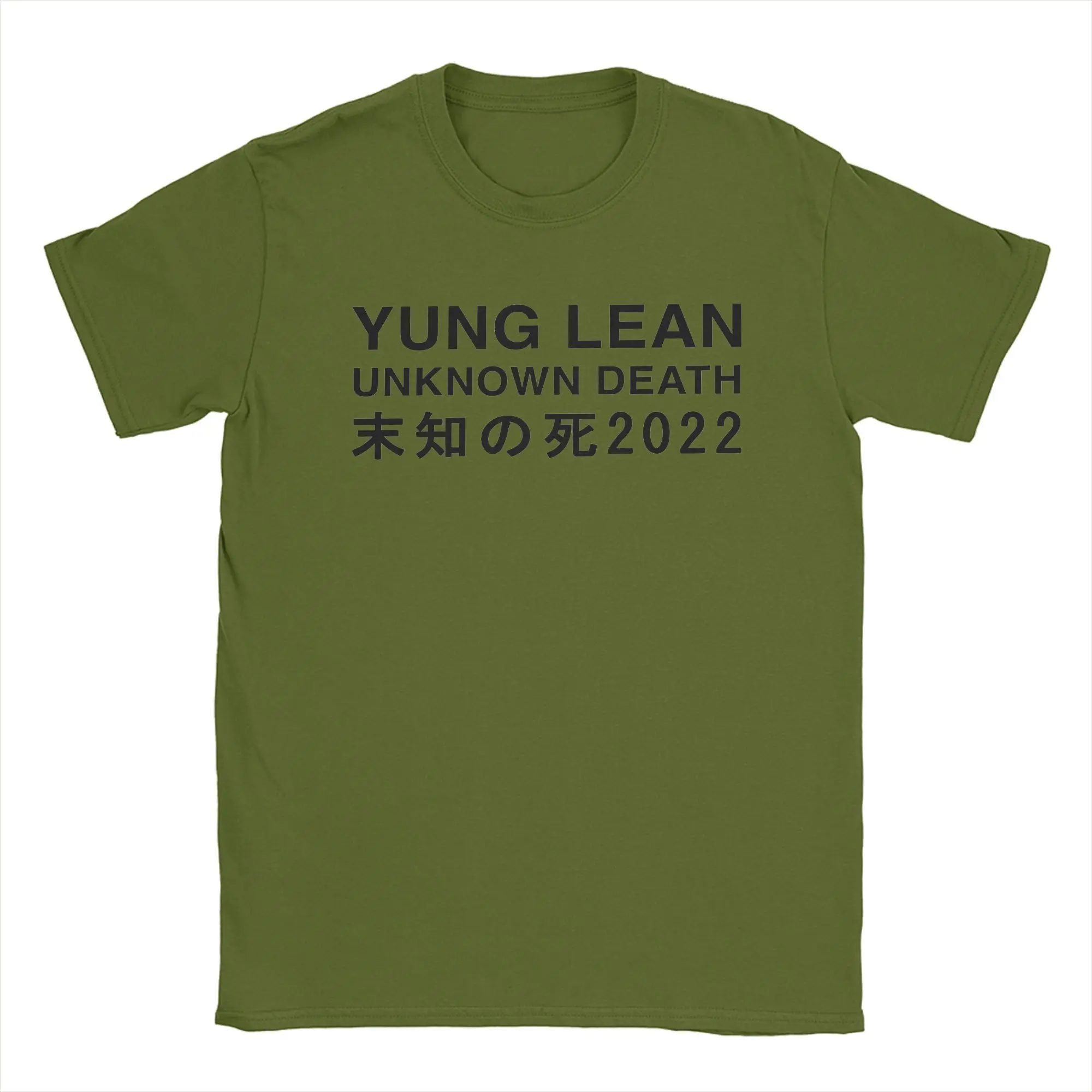 Casual Yung Lean Merch Unknown Death 2002 T-Shirt Męski Okrągły 