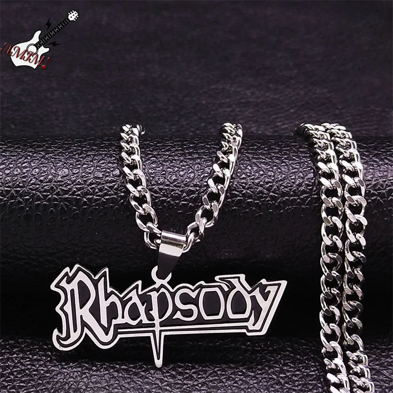 Rhapsody of Fire Death Metal Band Necklace Stainless Steel Symphonic Metal Music Necklaces Jewelry accesorios para mujer NXS06