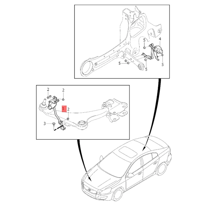 1 Pair Body Height Sensor Front Left Right For Volvo S60  XC60 2008-2018 30782818