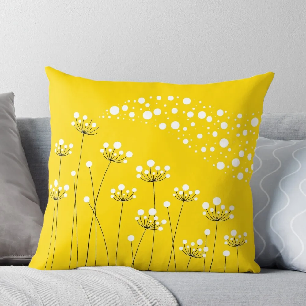 

Dandelions (on yellow) Throw Pillow Decorative Cushions For Luxury Sofa Anime Decorative Cushion Pillow Case Christmas