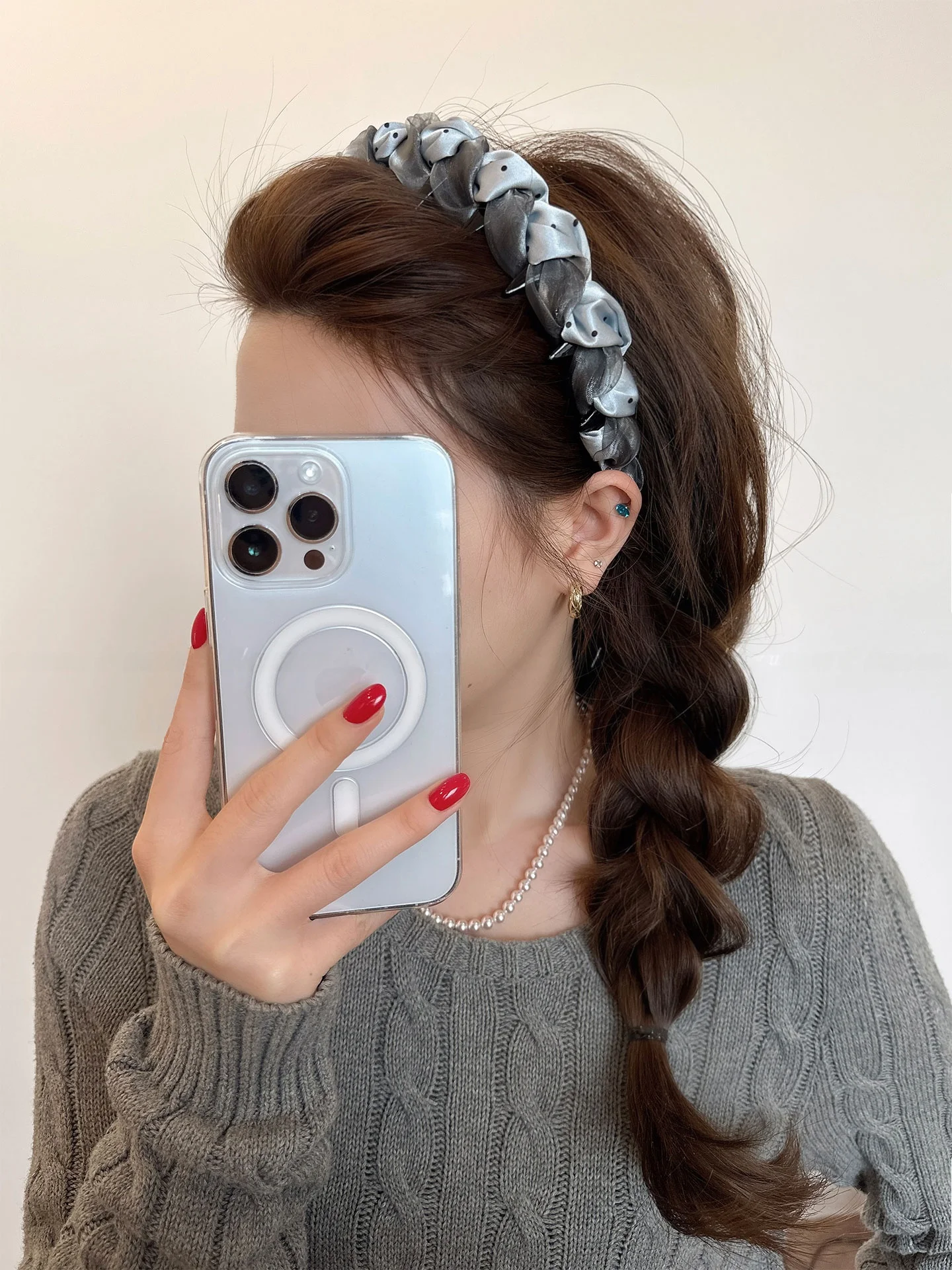 faixa-de-cabelo-antiderrapante-de-cetim-com-bolinhas-feminina-nova-2026-faixa-de-cabelo-envolvente-para-lavar-o-rosto-acessorio-confortavel