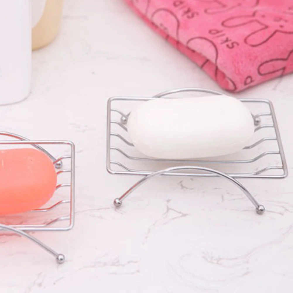 12*8cm Soap Dish Soap Dish Long-lasting Practical Rust-resistant Stainless Steel Bathrooms Hotels Dormitories. Sliver