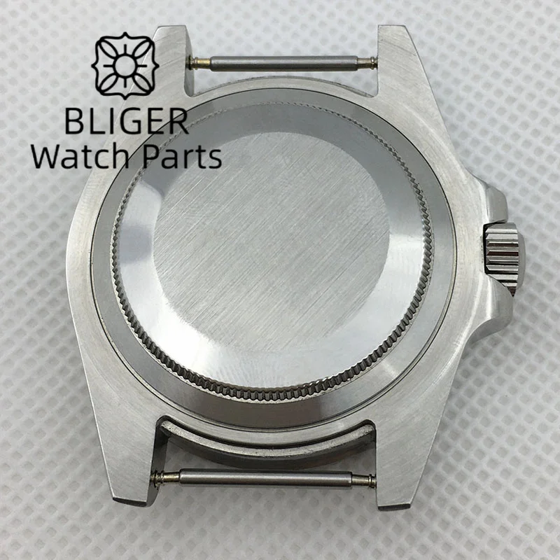 Imagem -04 - Bliger 43 mm Estéril Caixa de Relógio de Prata de Fit Nh34 Nh35 Nh36 Nh37nh39 Eta 2836 Miyota 8205 8215 Mingzhu dg 2813 3804 Aço Inoxidável