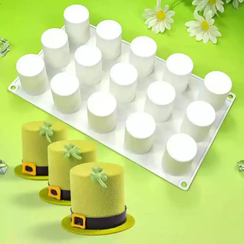 15 Cylinder Silicone Silicone Mold Baking Dessert Mousse Chinese French Cake DIY Handmade Abrasives
