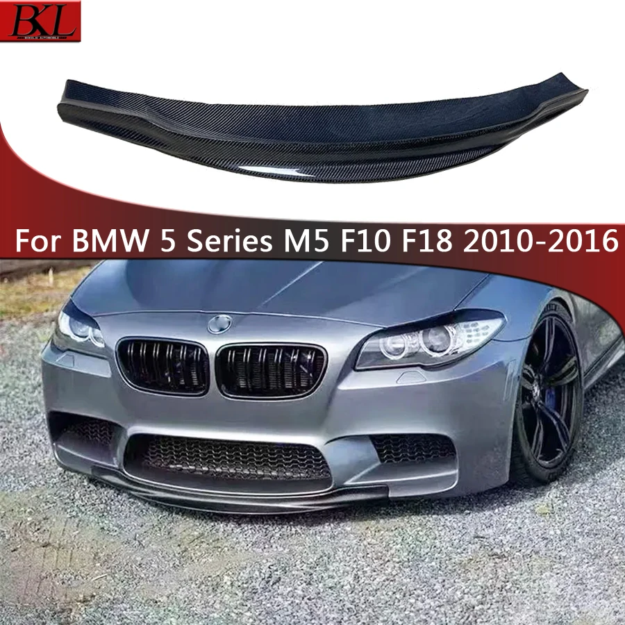 

For BMW 5 Series M5 F10 F18 525i 530i Carbon Fiber Car Front Bumper Diverter Spoiler Diffuser Front lip chin upgraded body kit