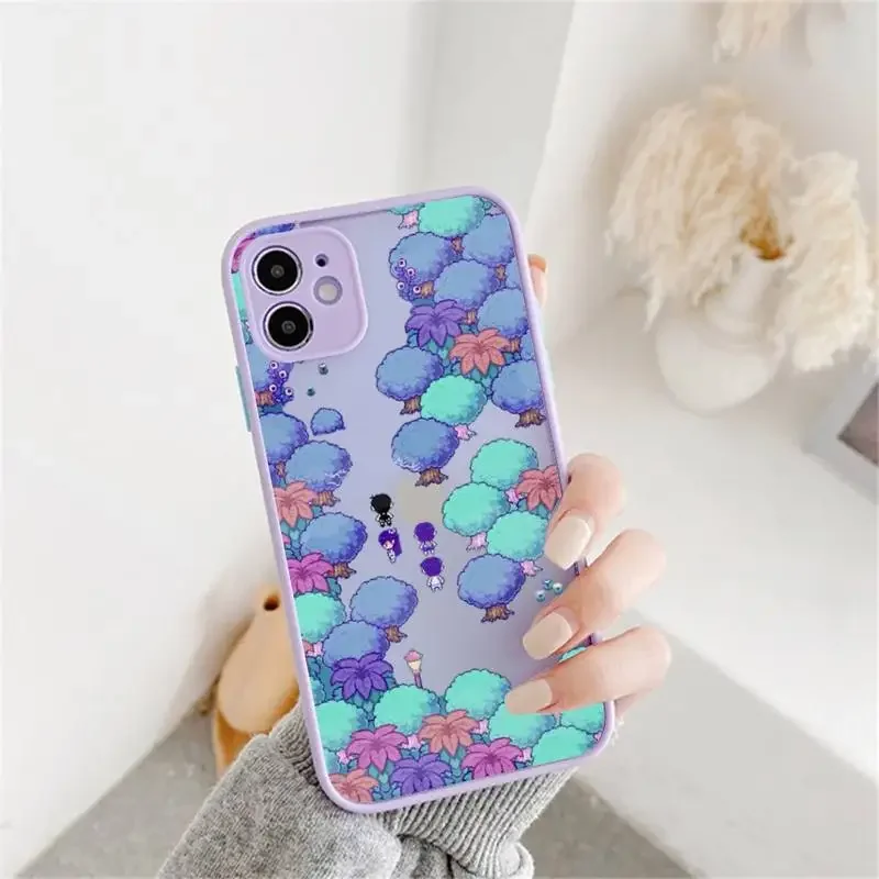 Cute Omori Game Phone Case For IPhone 12 11 13 14 Pro Max XR XS Max X SE2020 7 8 PlusHard Shockproof Purple Case