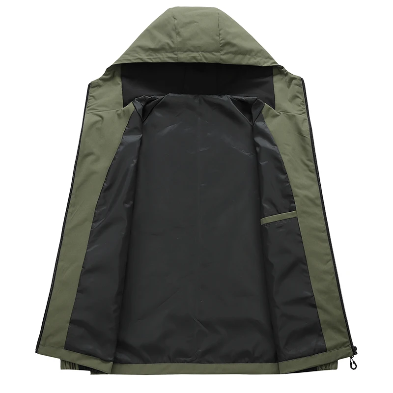 Veste à capuche imperméable pour hommes, coupe-vent décontracté, vestes d'extérieur pour hommes, automne, printemps, nouveau, marque de mode, 3XL