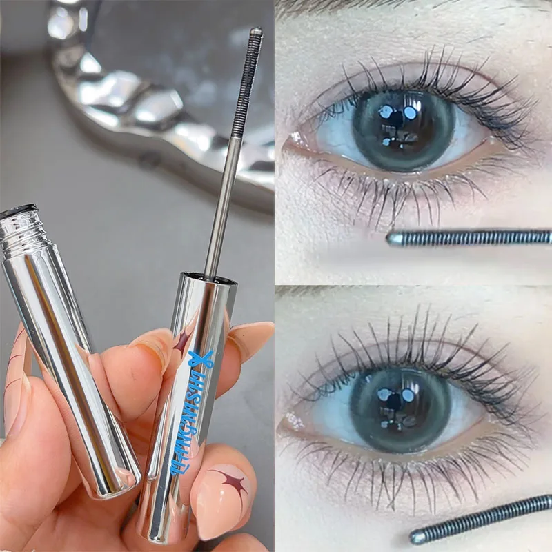 Rímel ultrafino, maquiagem à prova d'água, fibra de seda, alonga os cílios, secagem rápida, fosco, marrom, preto, curvador, comestics