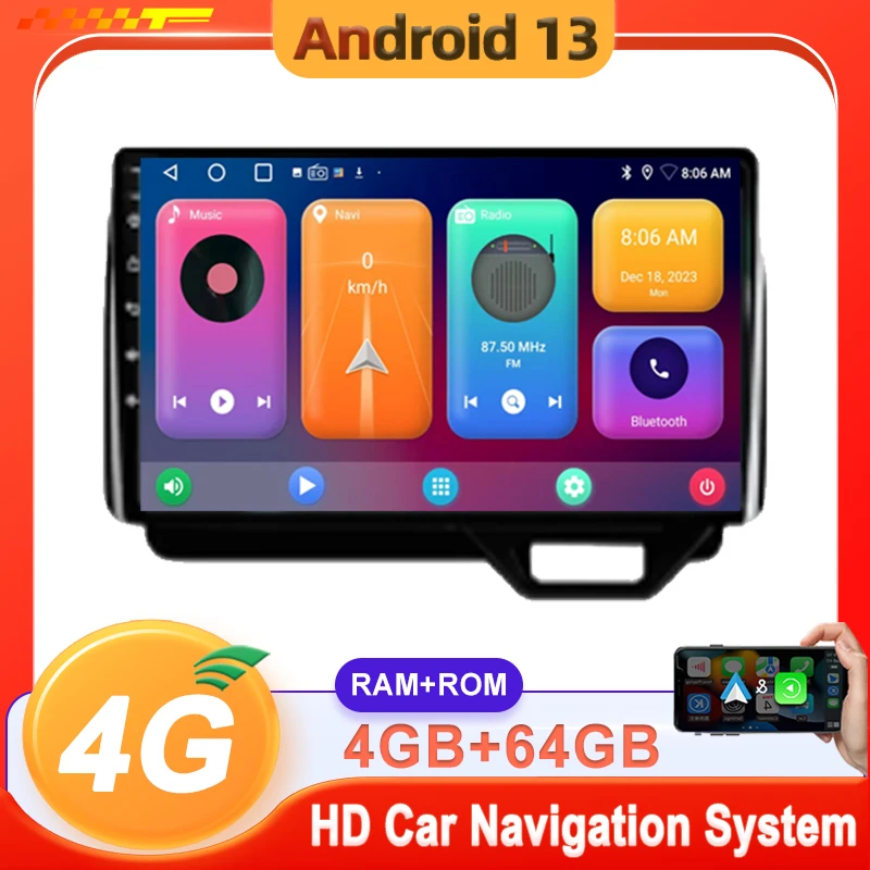 

9 inch Android 13 Carplay Auto Car Radio For For Honda N-BOX II 2 JF3 4 2017-2021 Multimedia Player Auto Radio Dash Cam No 2din