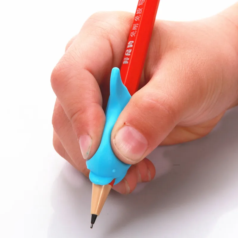 20-teiliger weicher Silikon-Bleistifthalter für Kinder, Kontrolle für Rechtshänder, Schreiben, Handschrift, beidhändige Hilfe, Schule, Schreibwaren – Detail 5