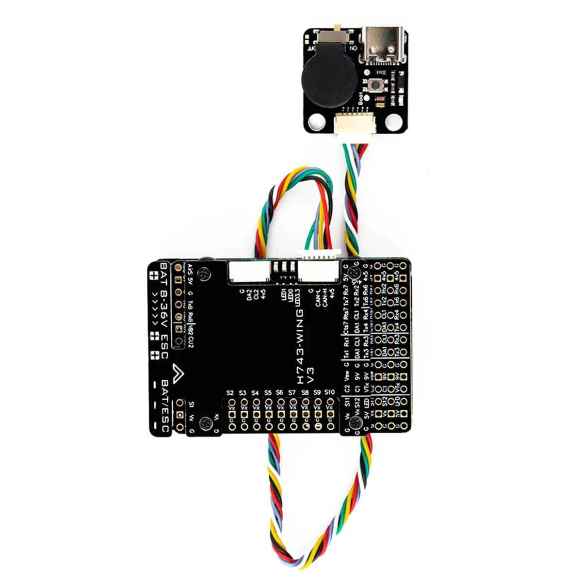 

TEH-eH743-WING V3 INAV 3-8S H743 Fixed High Precision Barometer Sensor Wing Flight Controller for RC Drone