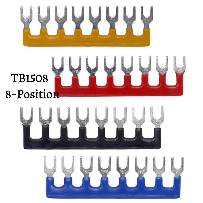 10pcs TB-1502 TB1510 Terminal Block Shorting Links, 3‑12 Position Jumper Bars TB1502/03/04/05/06/08/12 U-Type