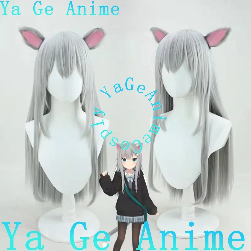 

Нацуки Каноджи Виртуальный UP Косплей Парик и Котячие Уши Ролевой Костюм Реквизит Синтетические Волосы Носить Парик и Хвост