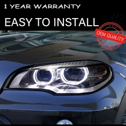 Headlight For BMW X5 E70 2007-2013 Car автомобильные товары LED DRL Hella Xenon Lens Hella Hid H7 X5 E70 Car Accessories