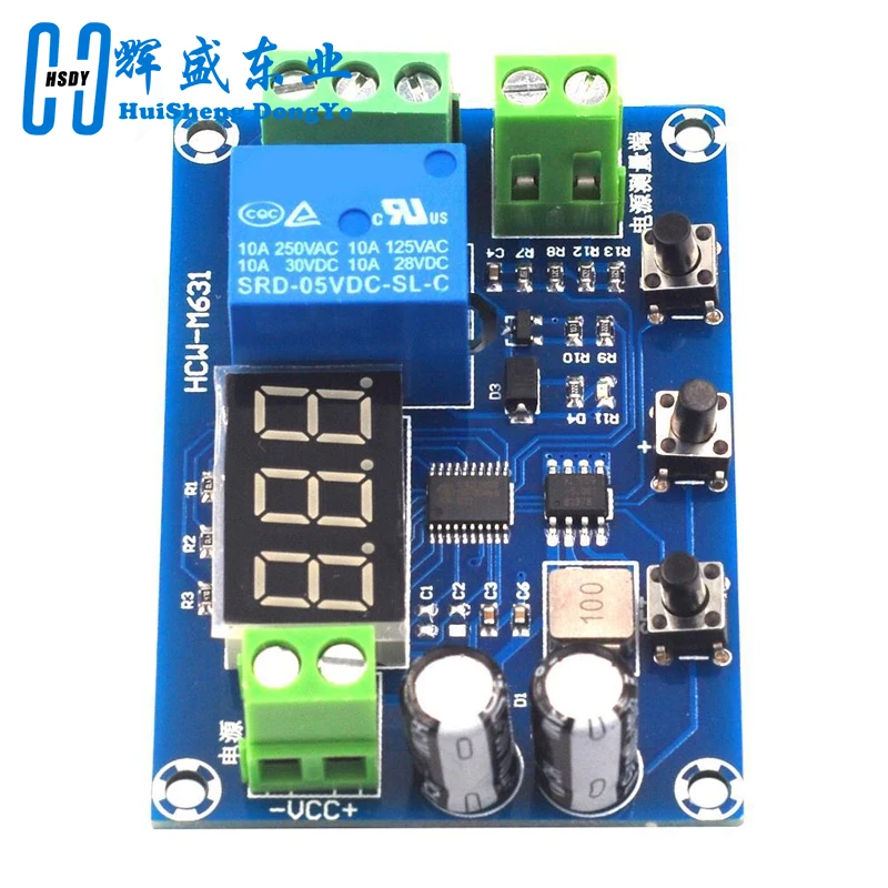 XH-M608 Battery Load Discharge Module DC 6-40V Integrated Voltmeter Undervoltage Overvoltage Protection Timing Dischargein