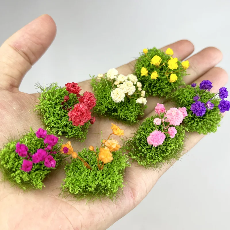 22 قطعة/صندوق محاكاة زهرة العنقودية نموذج أطقم لصنع بناء طاولة الرمل حديقة المشهد المواد Diorama اكسسوارات