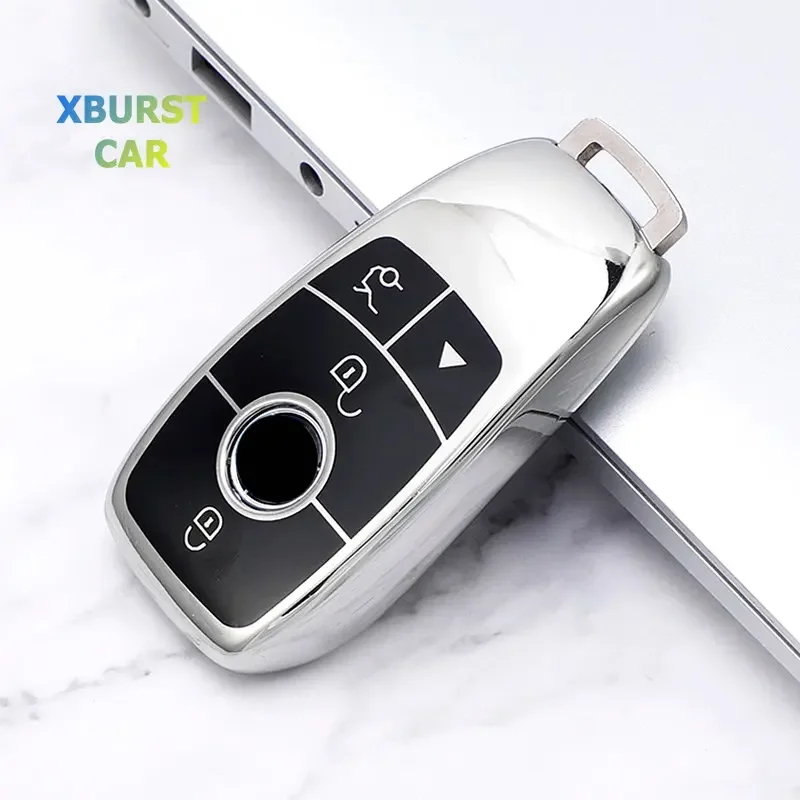 3/4 Buttons TPU Car Key Case Cover Key Shell Fob Holder for Mercedes Benz E C S GLC Class E200 E400 E63 W213 S550 S560 C260 A200