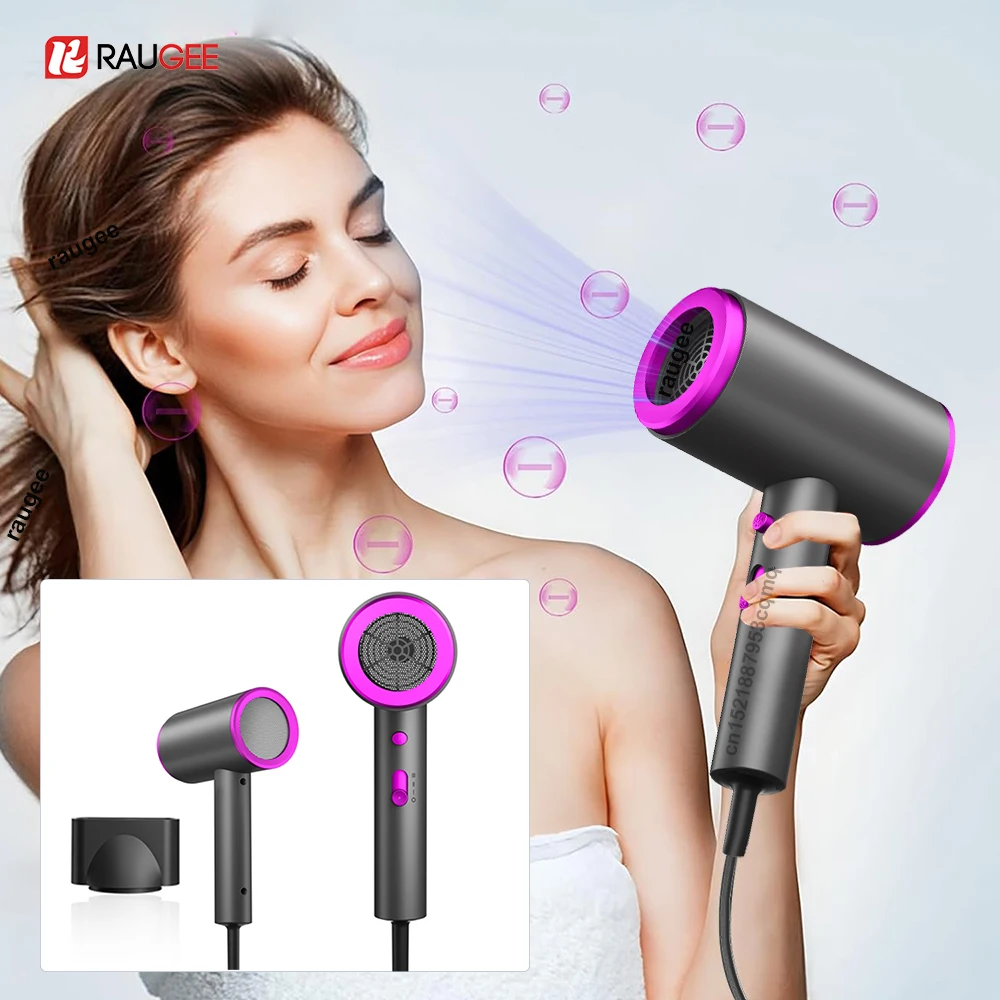 

Hair Dryer 1600W Professional Hair Dryer Lightweight Negative Ion Blow Dryer Household Fast Drying Hair Dryer with Hots and Cold