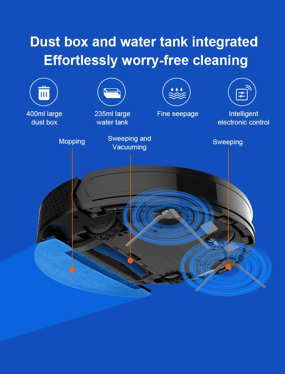 Liectroux X6 LDS Robot Vacuum Cleaner,Laser Lidar Navigation,Wet & Dry Mopping,6500Pa Suction,Multi-Floor Map,Customized Smart H