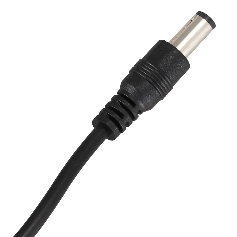 Cable USB 5,5mm/2,1mm 5V DC Barrel Jack Cable de alimentación (negro, 75cm)