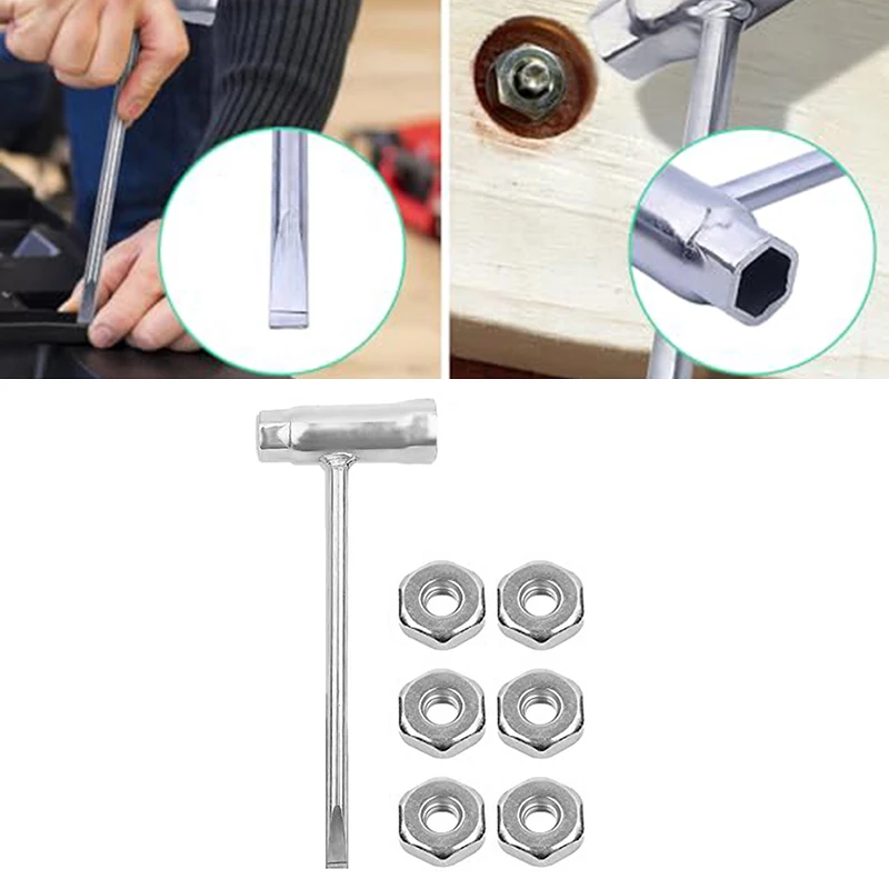 

Chainsaw Repair Tool Set 6 Nut Kit Compatible with For MS170 MS180 Series High Strength Stainless Steel Construction
