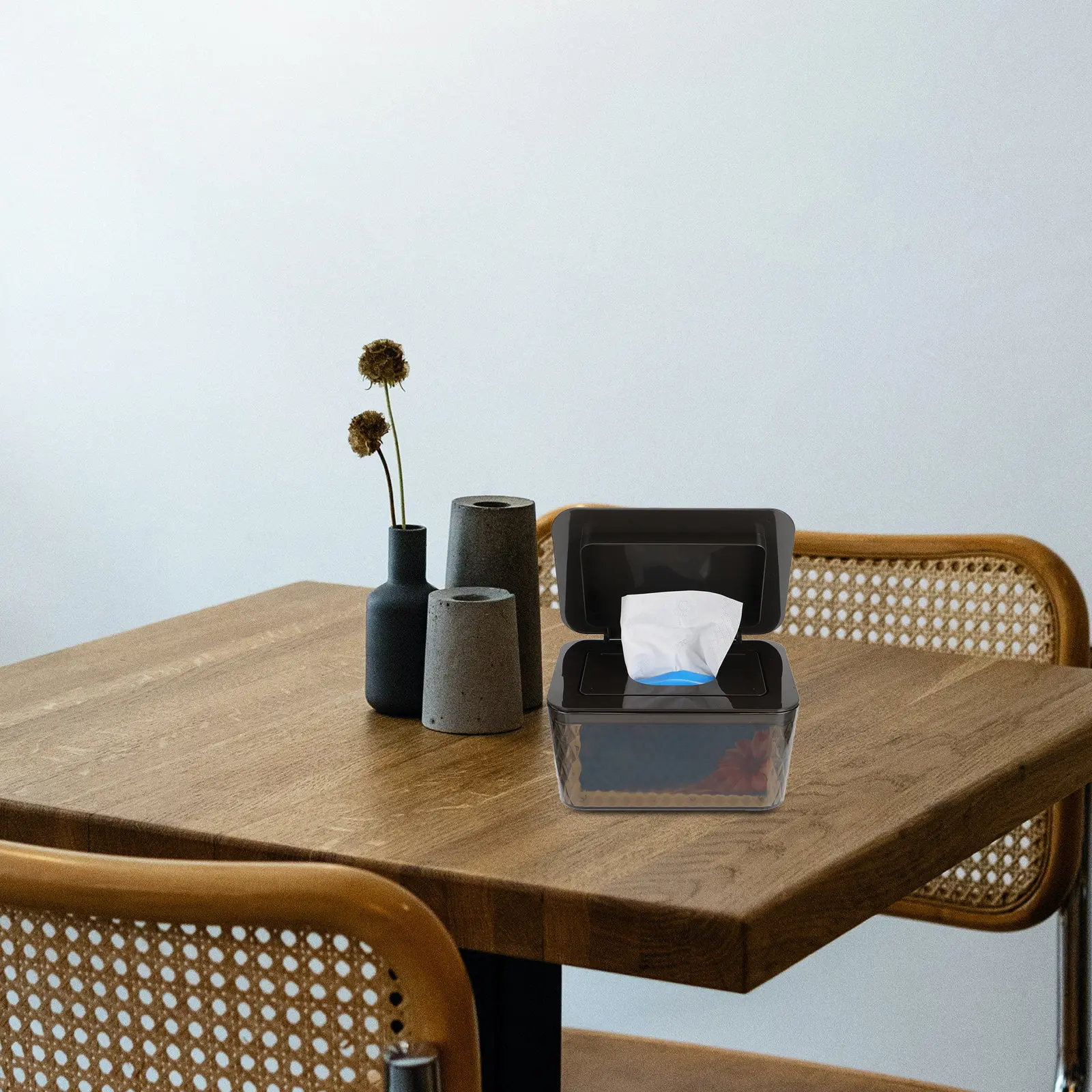 

1 шт. пластиковый контейнер для влажных салфеток с крышкой, практичный декоративный органайзер для дома, офиса, отеля, ресторана, удобный в использовании