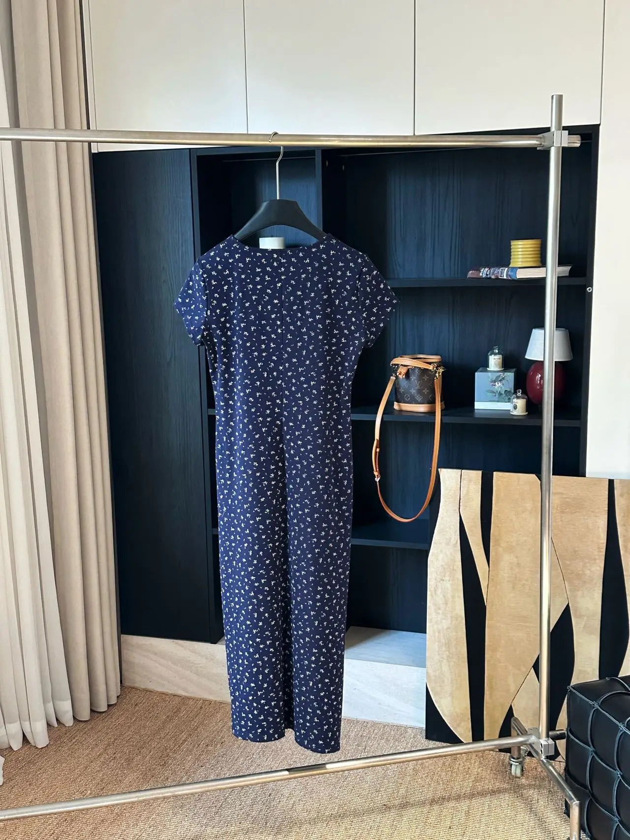 Jupe longue de Style vacances français, coupe cintrée et amincissante, col en v, Niche, robe florale sans Collision pour femmes en été