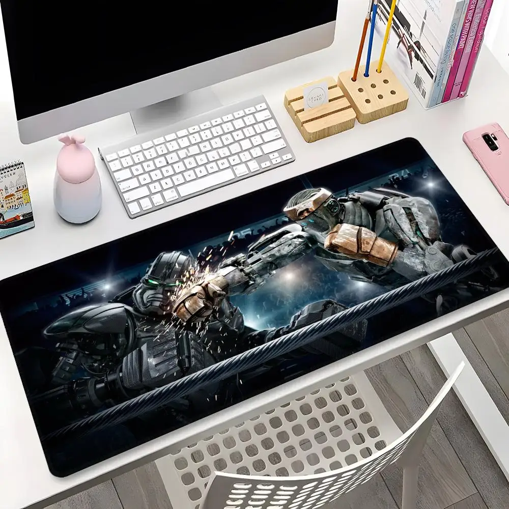 Real Steel Mouse Pad Gaming Locking Edge safely Big Computer Gamer Large Rubber Art Mousepad Laptop Desk Mat