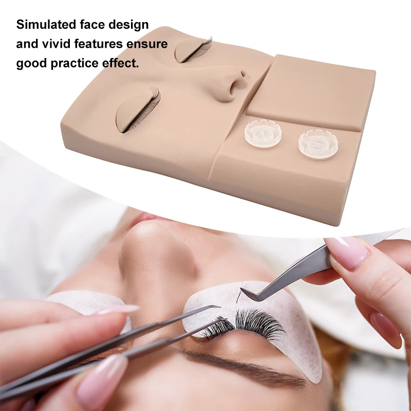 New Silicone Head Training Mannequin with Removable Eyes Practice Head Model For Eyelash Extension Training Mannequin Head