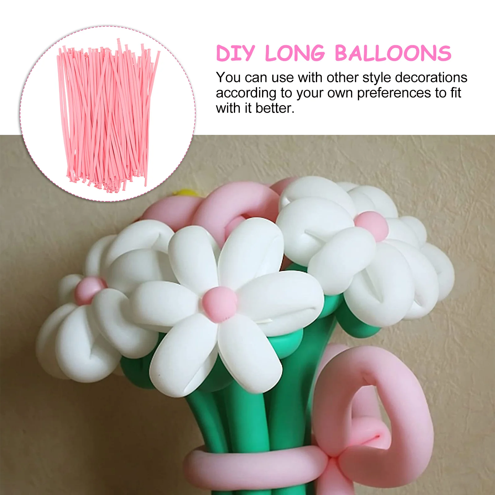 100 Pcs to Weave Strip Balloon Balloons Wedding Emulsion DIY Long for Party