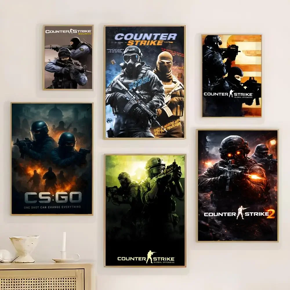Game C-Counter-Strike Poster Wall Art Print Poster for Living Room Bedroom Home Decor