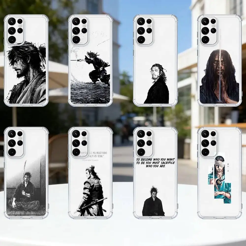 

Miyamoto Musashi V-Vagabond phone Case For Samsung S25,24,21,22,23,30,Ultra,20,Plus,Fe,Lite,Note Transparent Cover