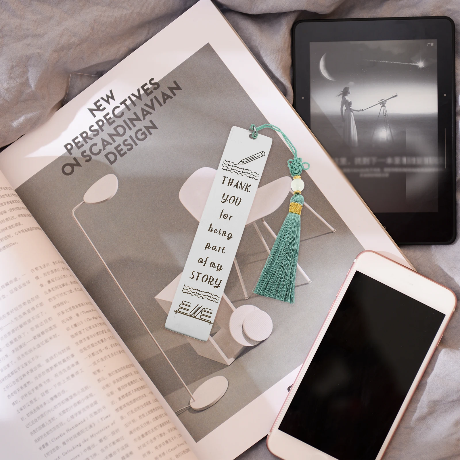 

Stainless Steel Bookmarks Bookmark for Students Women Men Page Holder Teacher Gifts Readers Decorative Thin