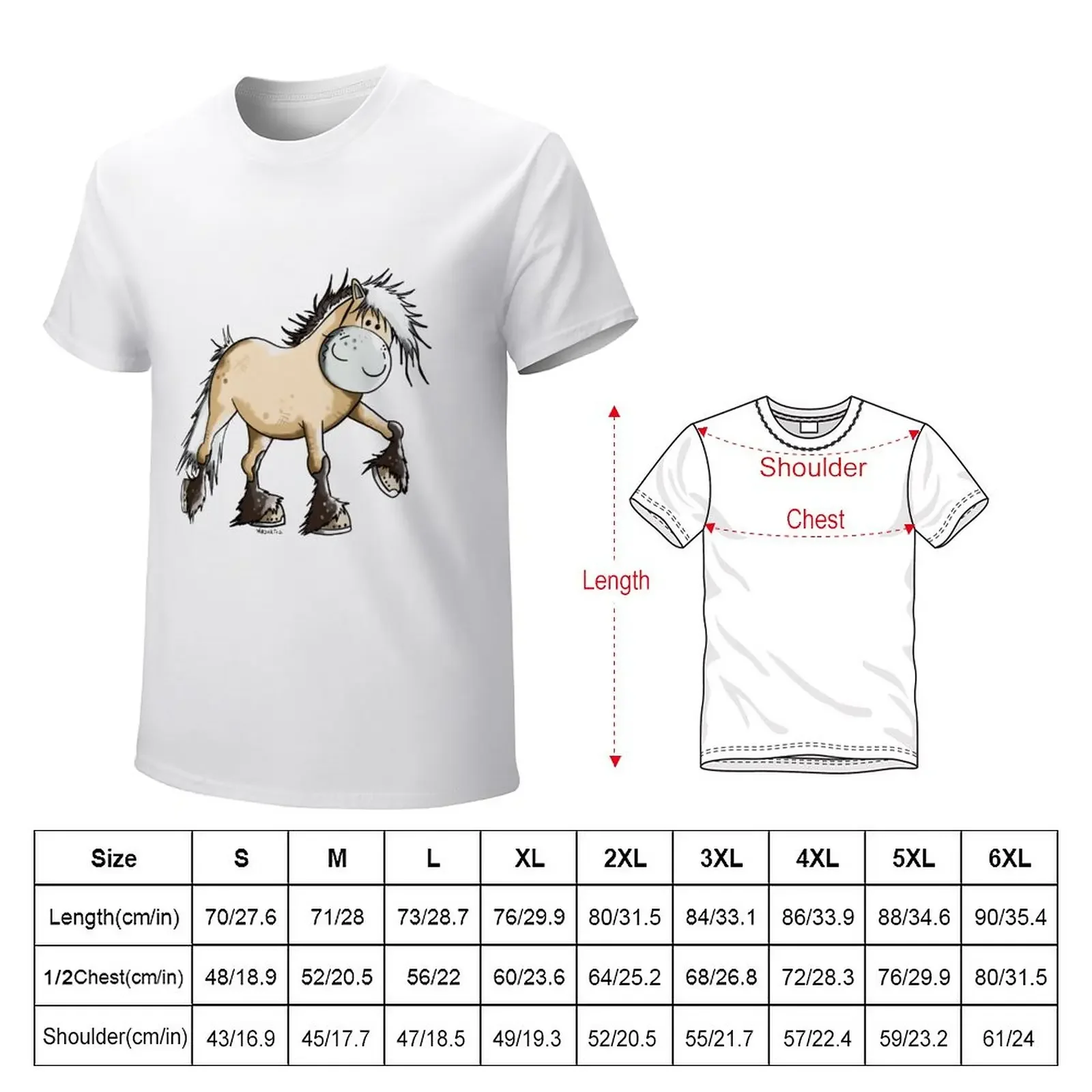 Funny Fjord Horse T-Shirt sweat anime clothes Blouse men t shirt