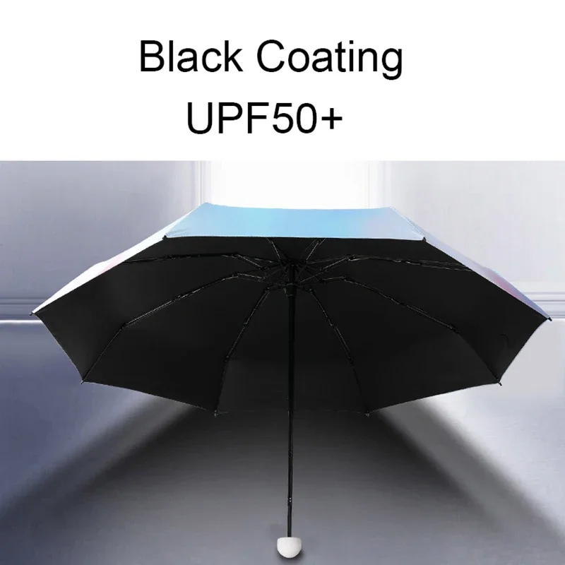 

Capsule Sunshade Umbrella Mini Women Light Anti-uv Paraguas Gradient Ribs Sun 8 Pocket Sunscreen