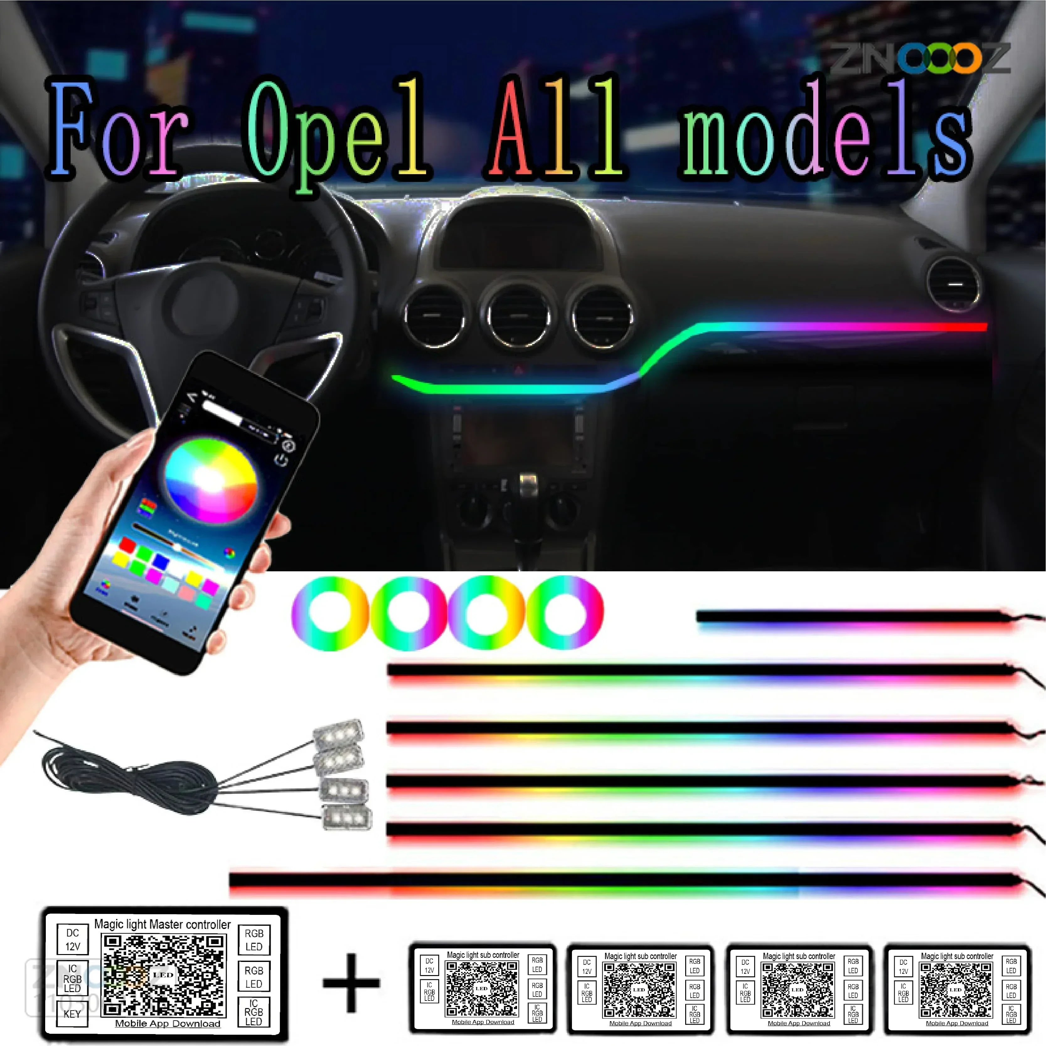 

Для Opel 64 цвет симфония RGB Автомобильная фотография интерьер окружающей среды