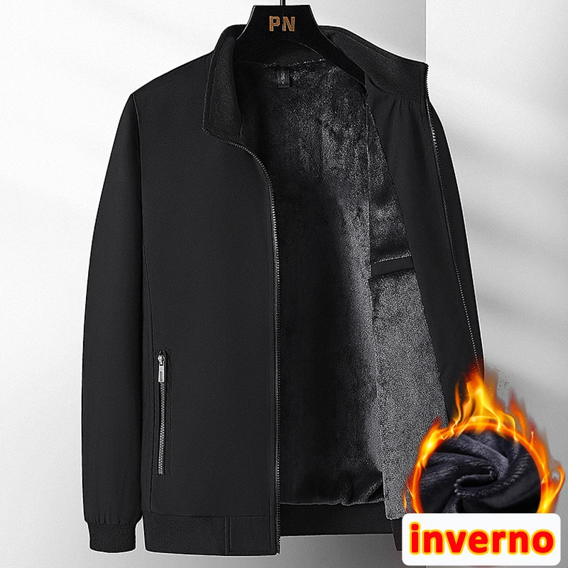 Vestes d'hiver chaudes et Ă©paisses pour hommes, veste de bureau, veste dĂ©contractĂ©e pour hommes, veste d'hiver unie, vĂȘtements d'extĂ©rieur de luxe pour hommes