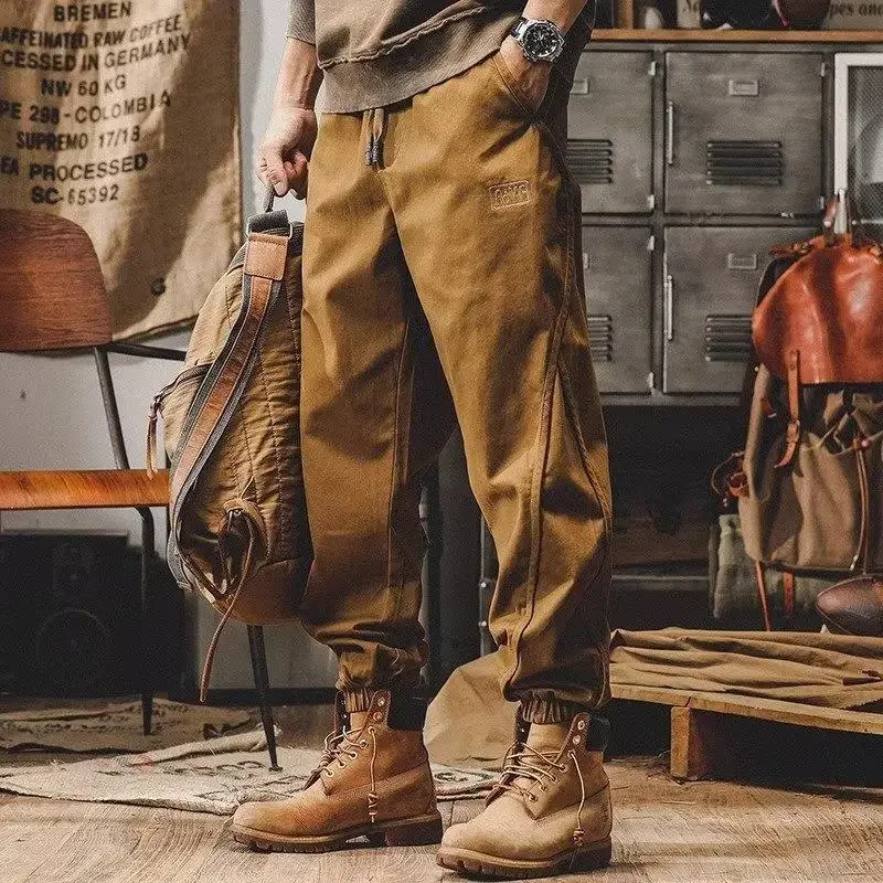 Trendy Brand Men's Casual Khaki Cargo Pants Loose Fit Stretchable Ankle Length Comfortable For Men