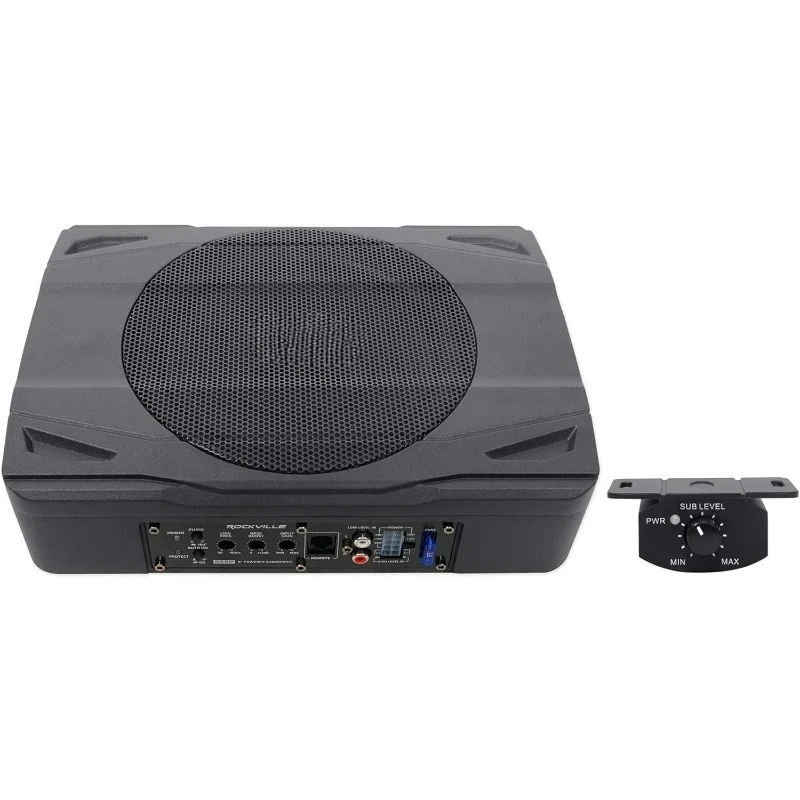 

Slim Under-Seat Active Powered Car/Truck Subwoofer Sub,Black