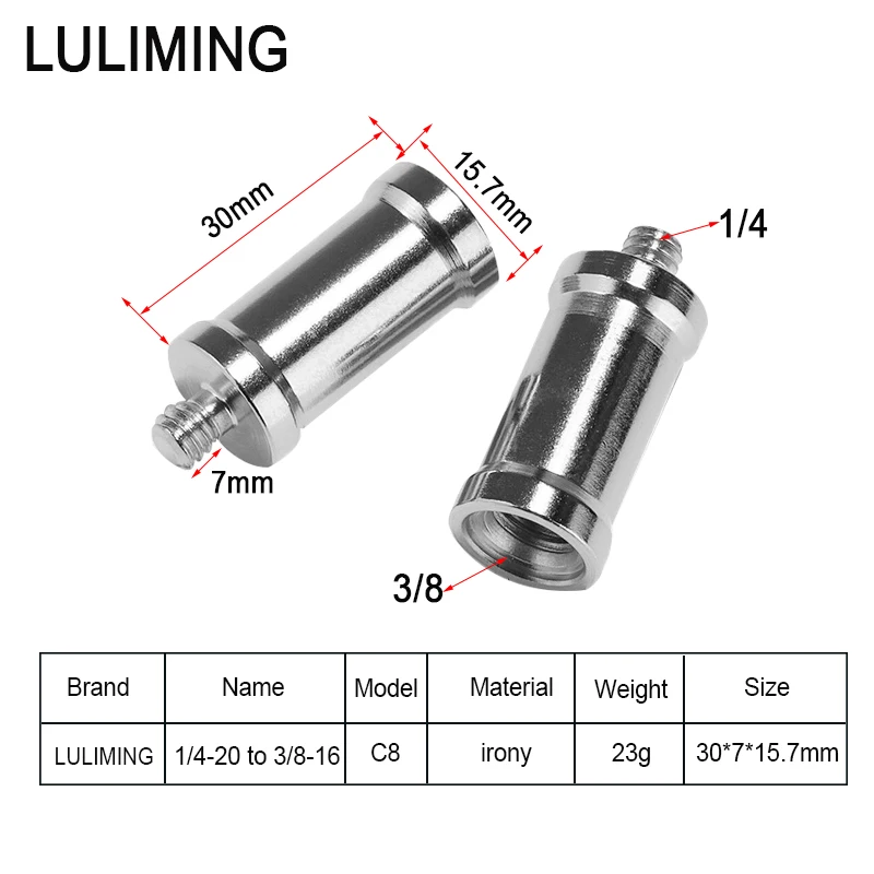3/8 to 1/4  3/8 Inch Photography Light Bracket Conversion Screw Flash Bracket Adapter Studio Photography Accessories