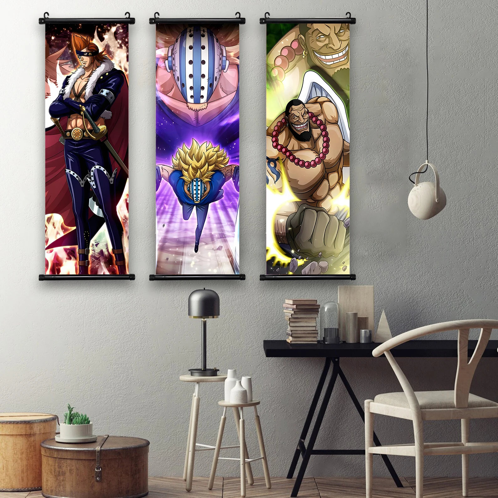 ONE PIECE Zoro Anime Poster Law Hanging Scroll Comic Wallpaper Wall Artwork Canvas Decor Home Decoration Eustass Kid Art Gift