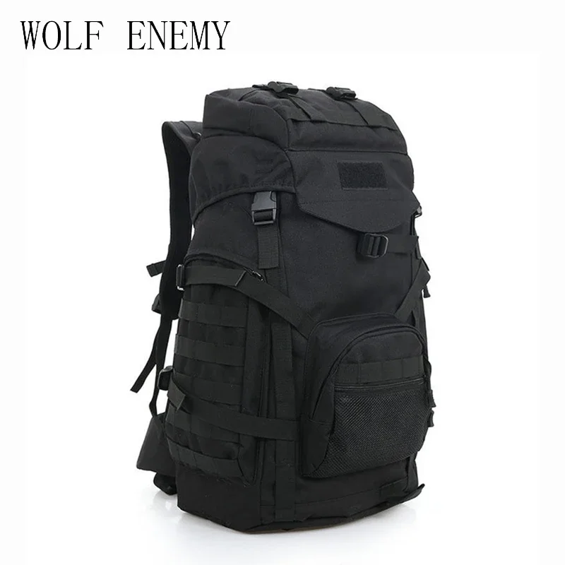 Molle 60L Camping Rucksack Tactical Hunting Backpack Large Waterproof Backpacks Camouflage Hiking Outdoor Shoulder Bag