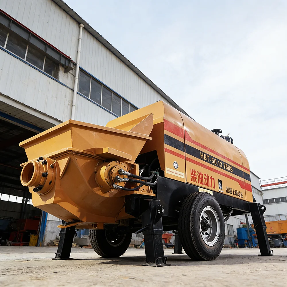 

Мобильный и гибкий дизельный мини-бетононасос, микро-бетононасос, дизель-электрический прицепной насос для перекачки бетона