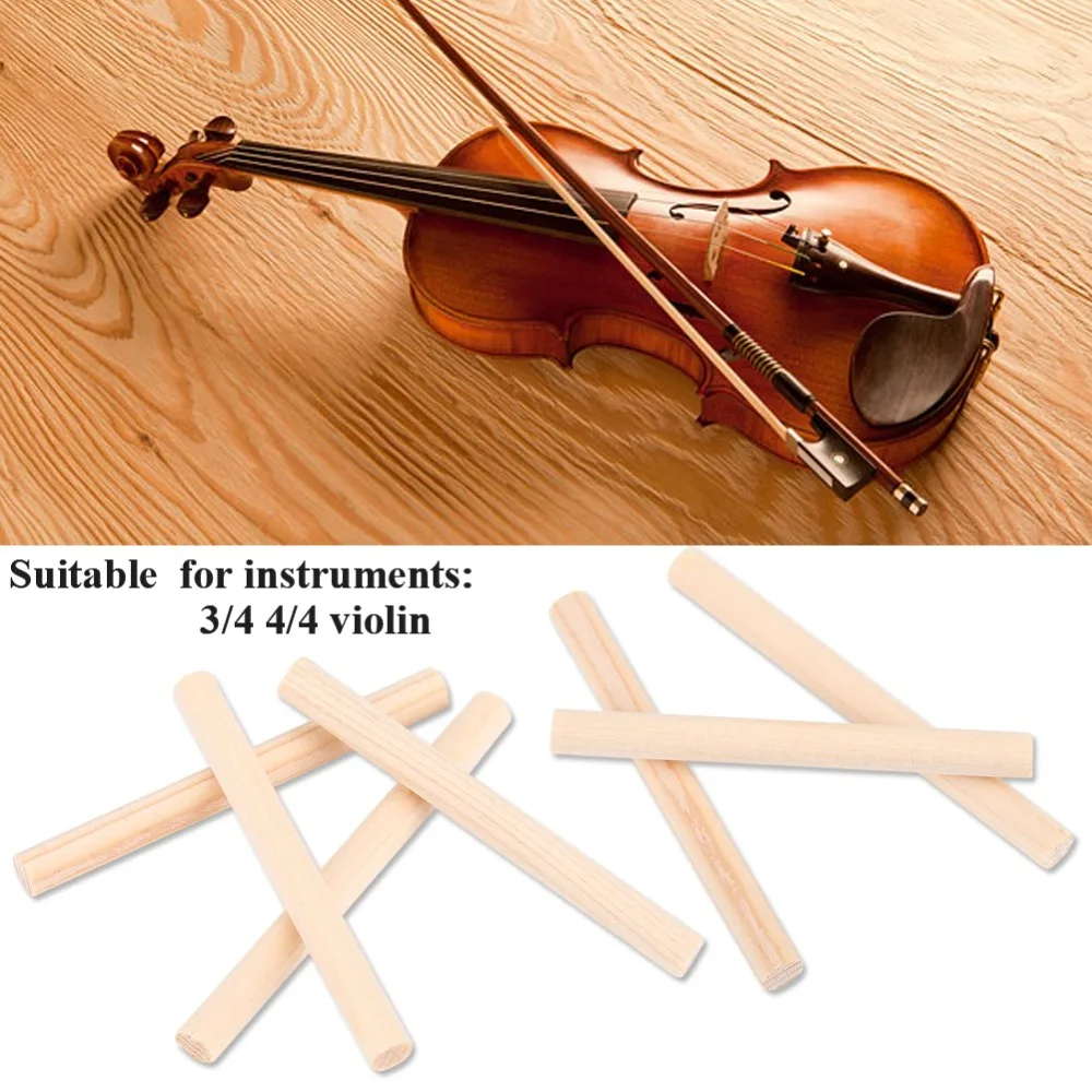 10Pcs Spruce Wood​ Violin Sound Post​ Soundpost Parts​ Violin Accessories​ ​Sound Post Parts Violin Sound Adjustment​
