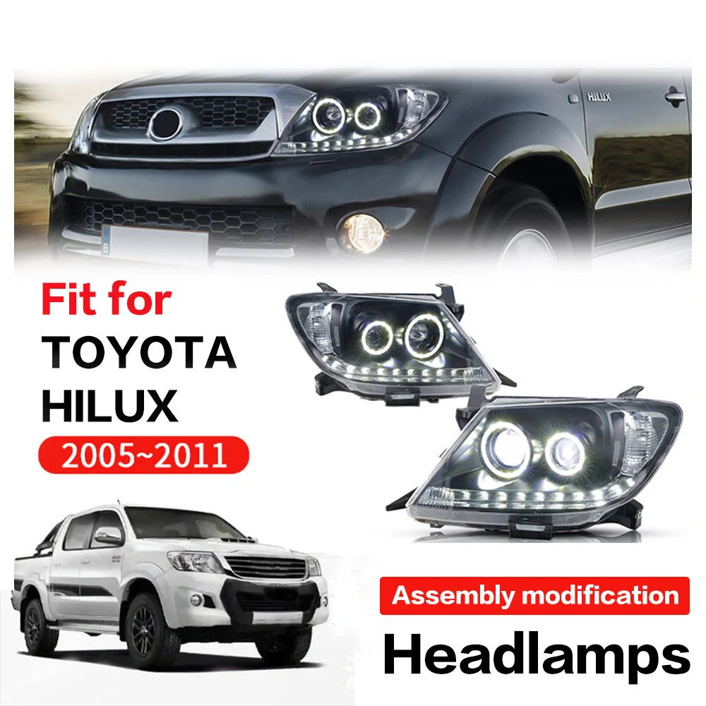 

Headlights For Toyota Hilux 2005-2011 Headlight half-assembly of the front headlight The Car Accessories Modification parts
