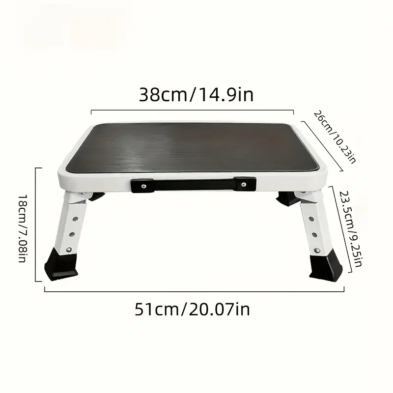 Stainless Steel Folding Ladder - Suitable for RV, Adjustable Height, Durable and Portable, Non-Slip Surface, - view 5